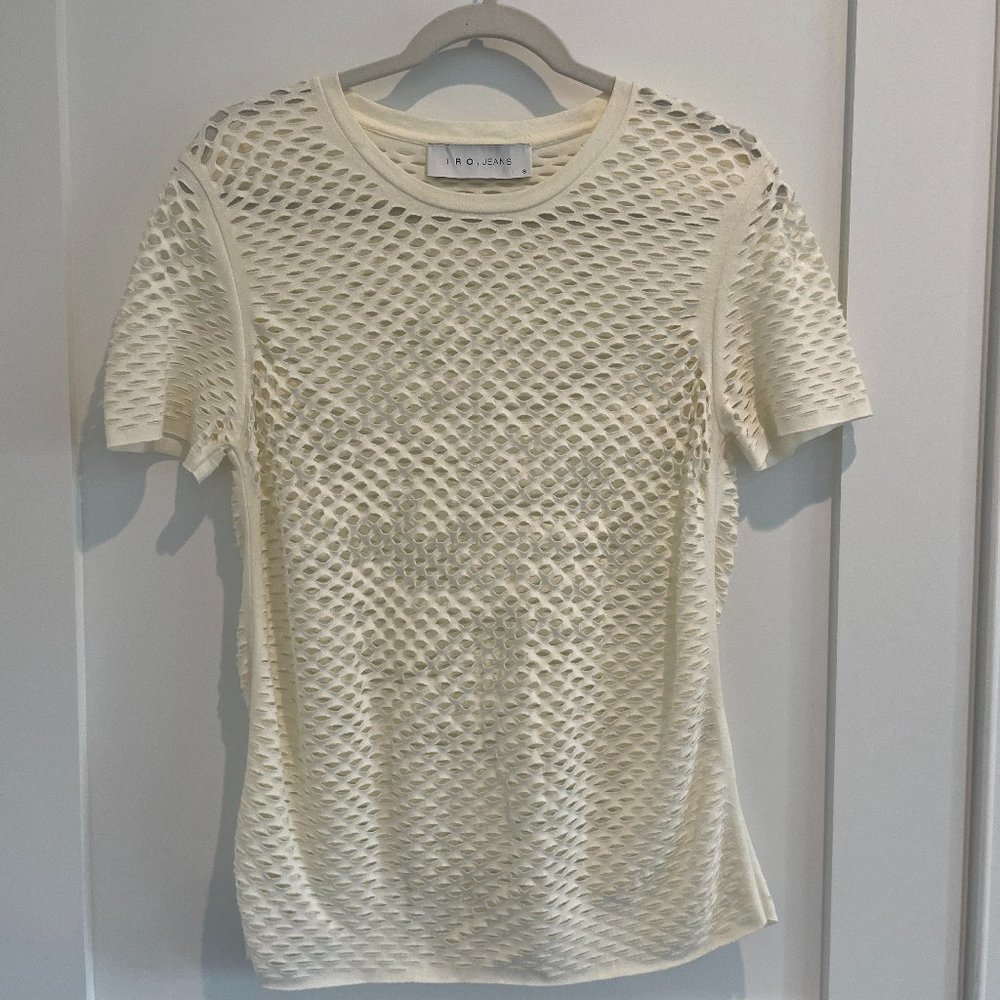 Iro Cream Mesh Tshirt